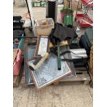 VARIOUS CLEARANCE ITEMS - PARASOL, PRINTS, LONG REACH HEDGE TRIMMER ETC