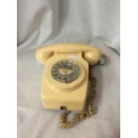 A VINTAGE CREAM WALL HANGING TELEPHONE