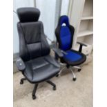 TWO MODERN SWIVEL OFFICE CHAIRS