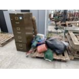 VARIOUS CLEARANCE ITEMS - FILING CABINET, WALKING POLES, BALER TWINE ETC