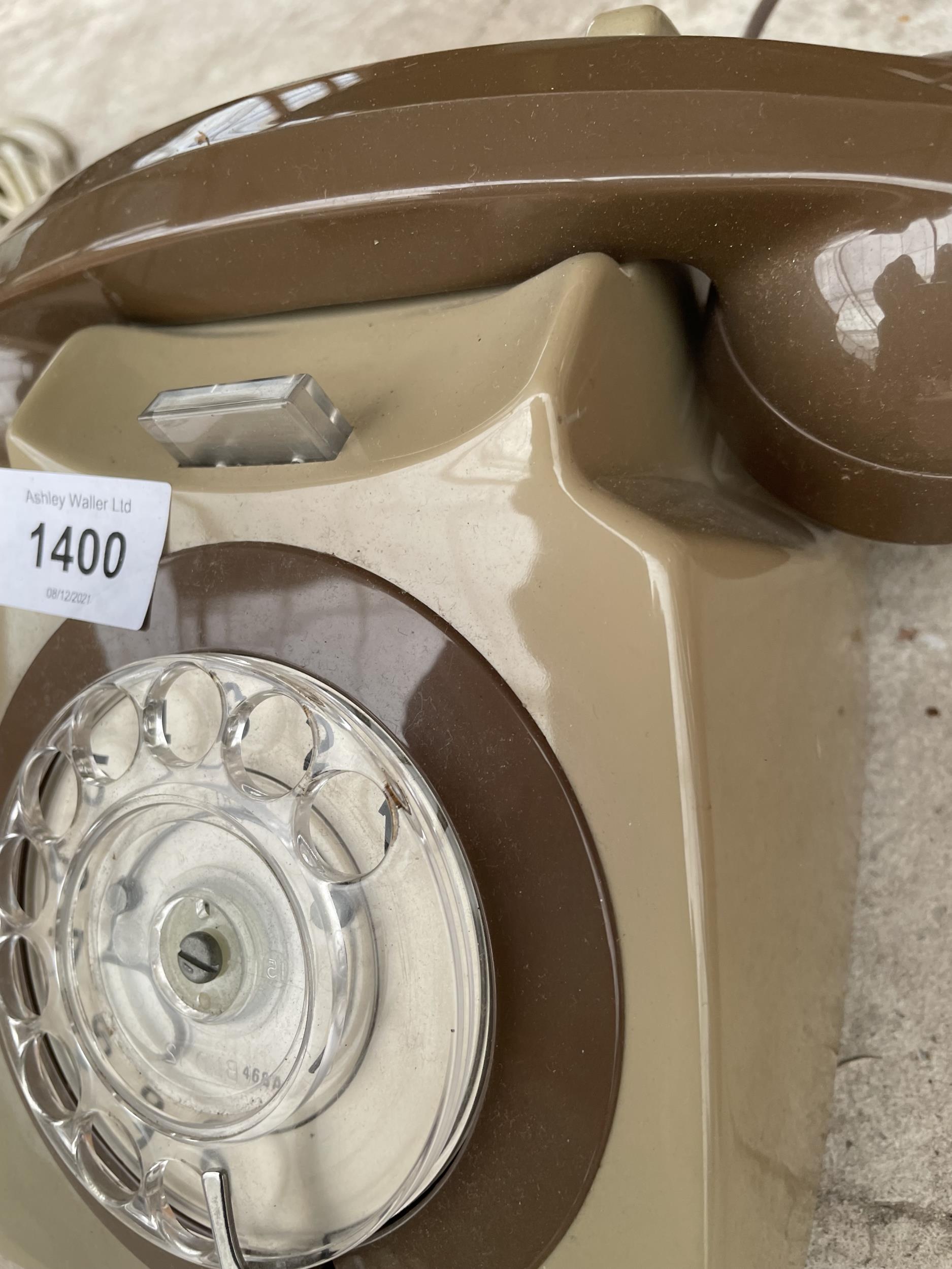 A RETRO BROWN ROTARY DIAL TELEPHONE - Image 2 of 2