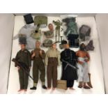 FIVE UNBOXED ARTICULATED MILITARY FIGURES - BELIEVED DRAGON MODELS