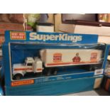 A BOXED MATCHBOX K31 SUPER KINGS ARTICULATED WAGON AND TRAILER - BURGER KING