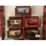 FIVE BOXED MATCHBOX MODELS OF YESTERYEAR VEHICLES