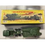 A MATCHBOX LESNEY TANK TRANSPORTER AND CENTURION MK 111 TANK, BOXED