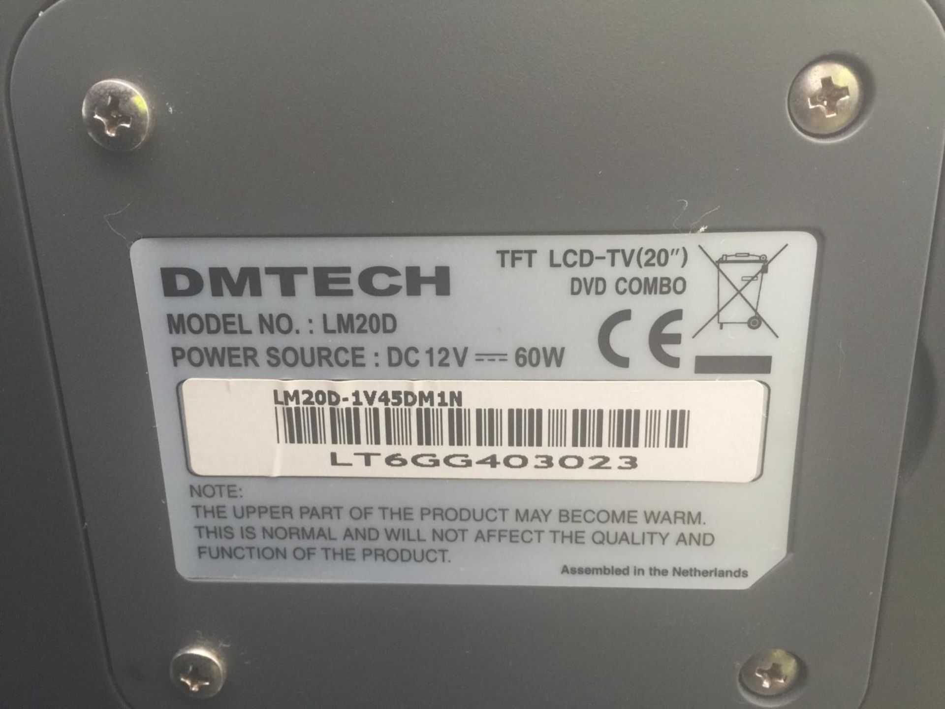 A 20" DMTECH TELEVISION - Image 3 of 3