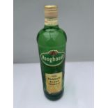 A 1 LITRE BOTTLE OF HOOGHOUDT JONGE DUBBELE GRAAN JENEVER 35% VOL