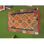 A CHOBI KILIM RUG SIZE 120CM X 81CM