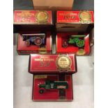 THREE BOXED MATCHBOX MODELS OF YESTERYEAR MODEL VEHICLES - STEAM ROLLER, LEYLAND WAGON AND SHOWMAN'S