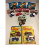 TEN BOXED MATCHBOX VEHICLES - ALL MODEL NUMBER 5 OF VARIOUS ERAS AND COLOURS - INCLUDING JEEP,
