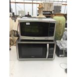 A SILVER LOGIK MICROWAVE AND A KENWOOD MICROWAVE