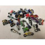 A QUANTITY OF DIECAST HOT WHEELS MOTORBIKES AND QUAD BIKES