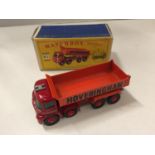 A BOXED MATCHBOX 8 WHEEL TIPPER TRUCK K1