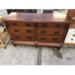 A LATE VICTORIAN SATINWOOD SIDEBOARD