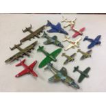 FOURTEEN DINKY DIECAST PLANES