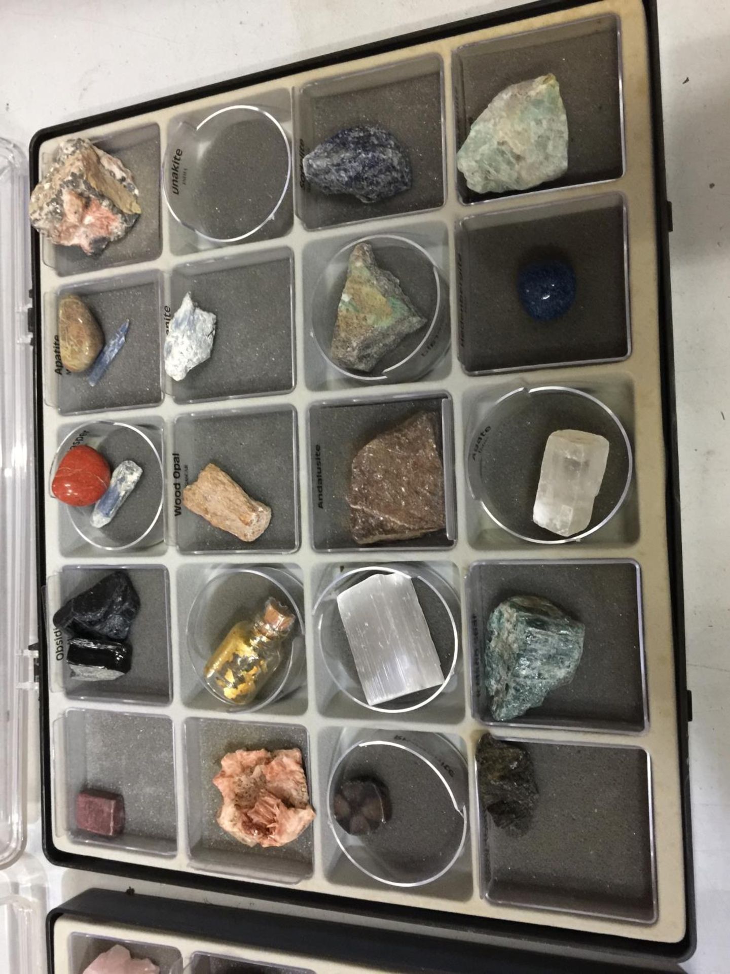 TWO CASED SETS OF ROCKS AND CRYSTALS - Bild 3 aus 4