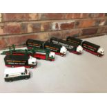 SIX CORGI EDDIE STOBART TRUCKS