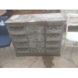 A SHABBY CHIC CHEST WITH DRAWERS