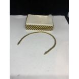 A YELLOW METAL BRACELET MARKED ITALY 14K IN A PRESENTATION BOX