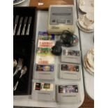 A VINTAGE SUPER NINTENDO ENTERTAINMENT SYSTEM WITH FIVE GAMES; FIFA 96, STRIKER, DONKEY KONG,