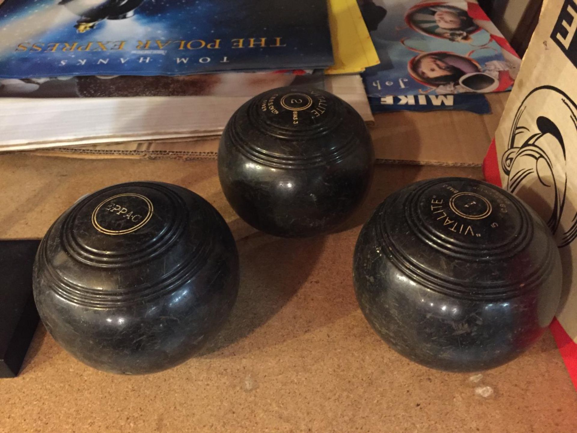 THREE BOWLING BOWLS