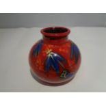 AN ANITA HARRIS HANDPAINTED AND SIGNED FIREWORKS VASE