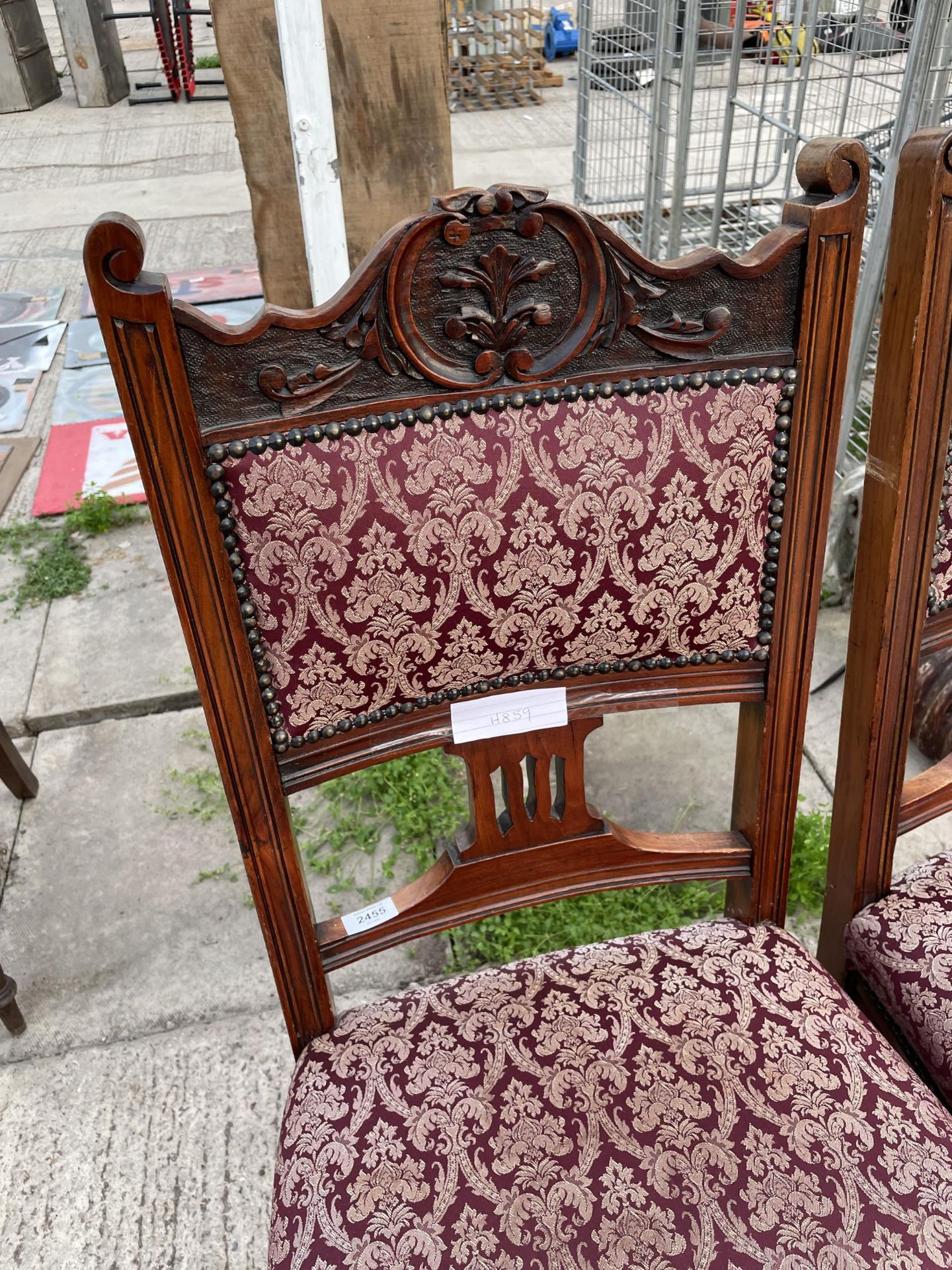 TWO EDWARDIAN DINING CHAIRS - Image 2 of 4