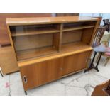 TWO RETRO TEAK 'PROJECT' OFFICE CABINETS, 59" WIDE