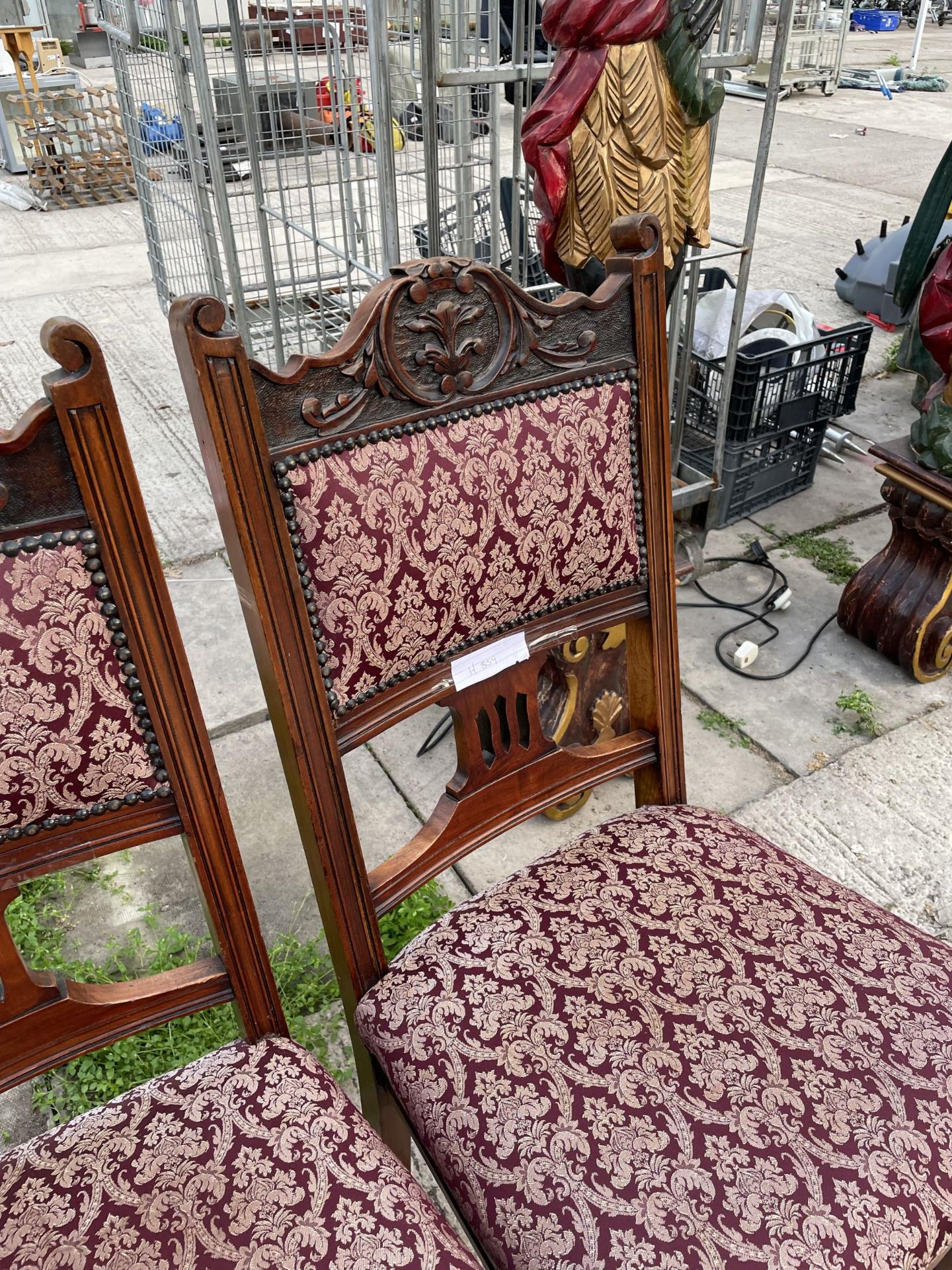 TWO EDWARDIAN DINING CHAIRS - Image 3 of 4