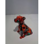 A HANDPAINTED AND SIGNED ANITA HARRIS STAFFY DOG