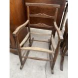 AN ARTS & CRAFTS OAK CHILDS ROCKING CHAIR