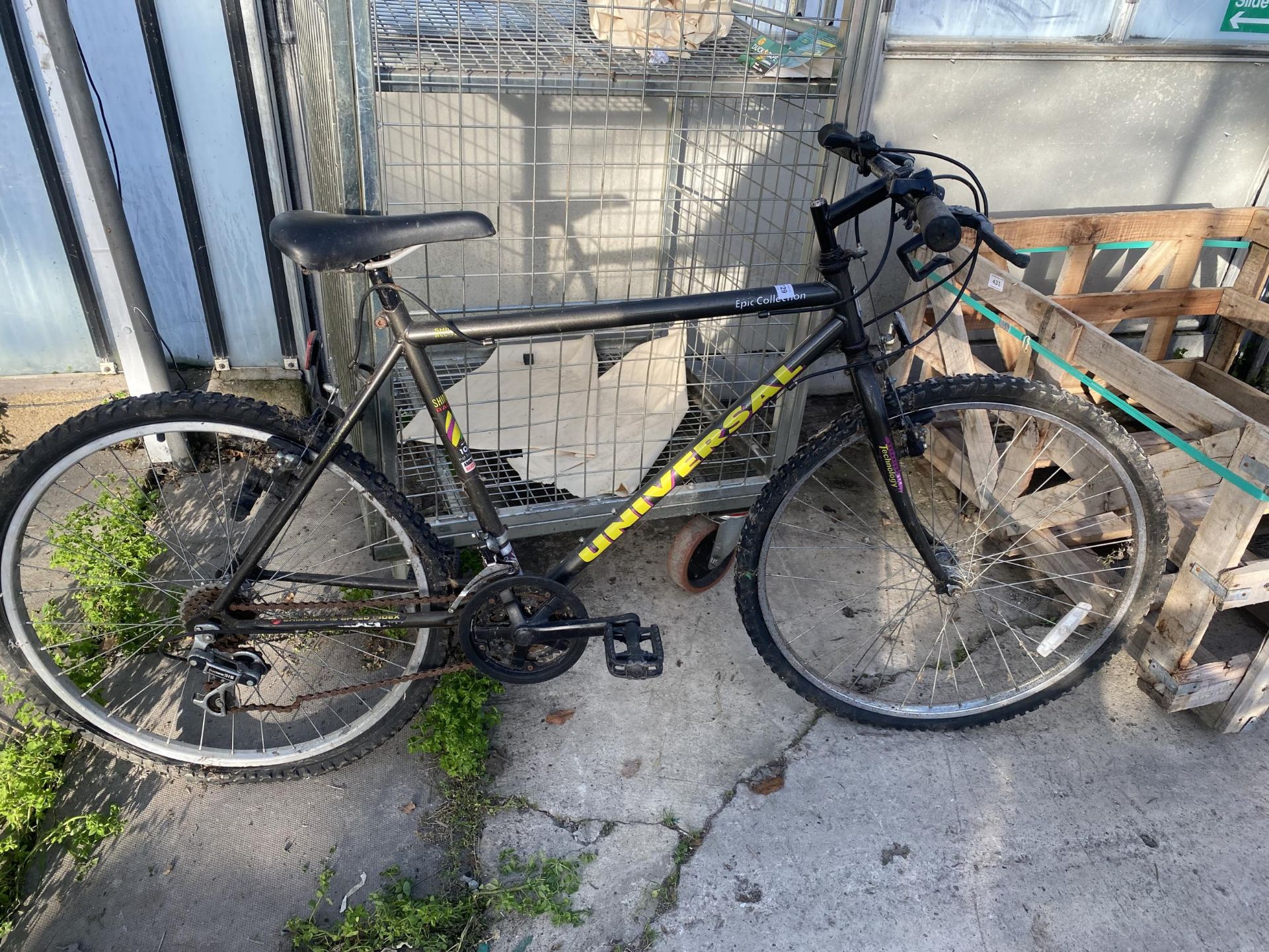 A UNIVERSAL GENTS BIKE WITH 18 SPEED SHIMANO GEAR SYSTEM