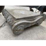 A SCROLL STYLE MARBLE BASE