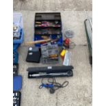 AN ASSORTMENT OF TOOLS TO INCLUDE SOCKETS, HAMMERS AND SCREW DRIVERS ETC