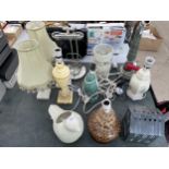 AN ASSORTMENT OF VARIOUS LAMPS