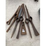 AN ASSORTMENT OF VINTAGE PICK AXE HEADS