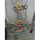 A LARGE ILLUMINATED FREESTANDING CHRISTMAS TREE DECORATION (H:103CM) BELIEVED WORKING BUT NO