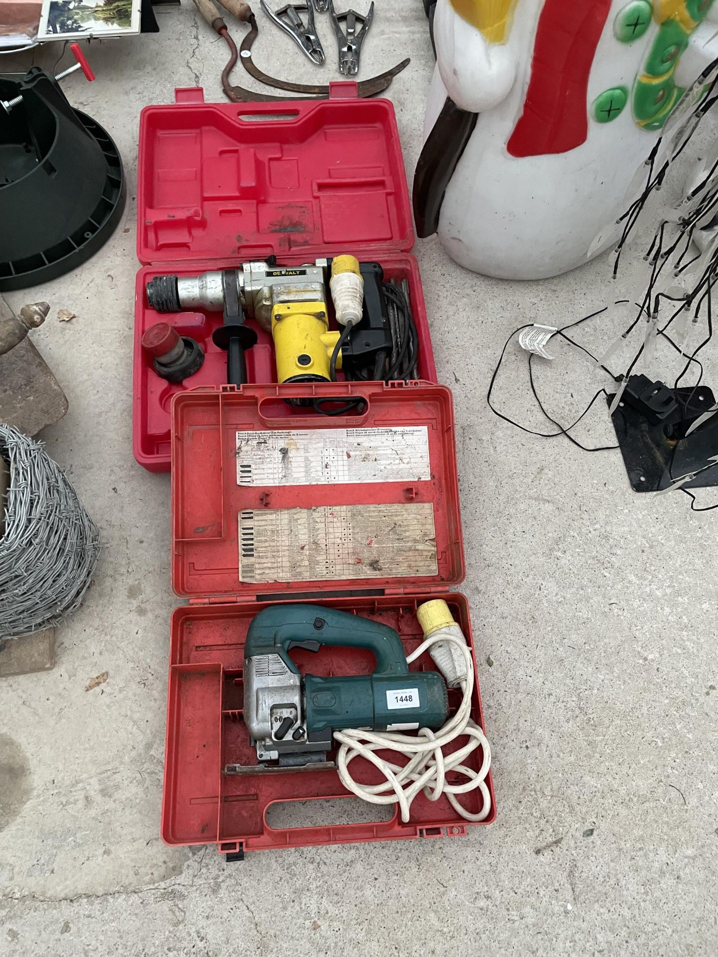 A DEWALT HAMMER DRILL AND A FURTHER JIGSAW BOTH ON 110V PLUGS AND BOTH BELIEVED WORKING BUT NO