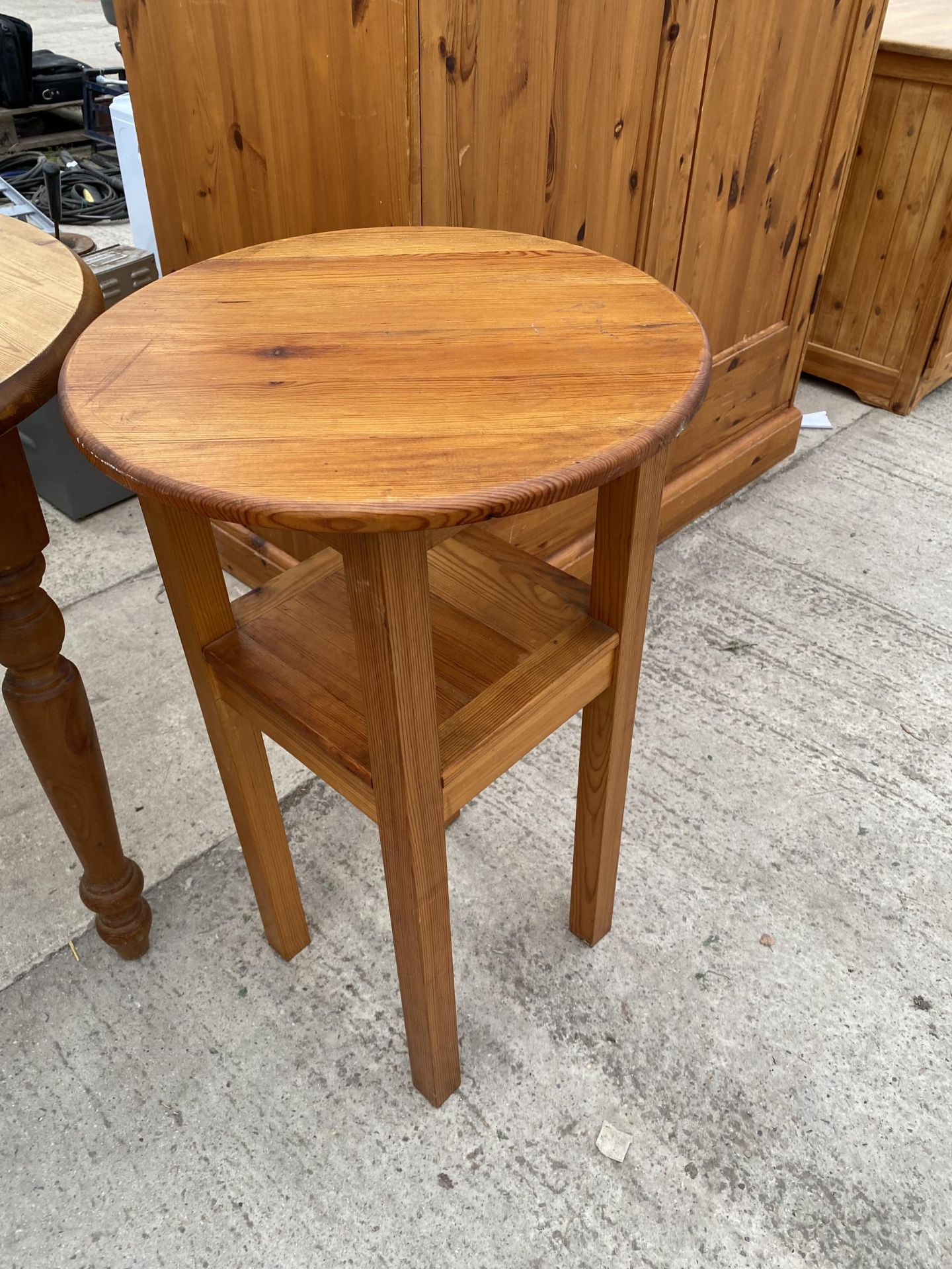 TWO PINE TABLES - Image 2 of 4