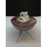 AN ORIENTAL STYLE TRIPOD TABLE LIGHTER