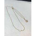 A 14 CARAT GOLD NECKLACE GROSS WEIGHT 2.4 GRAMS