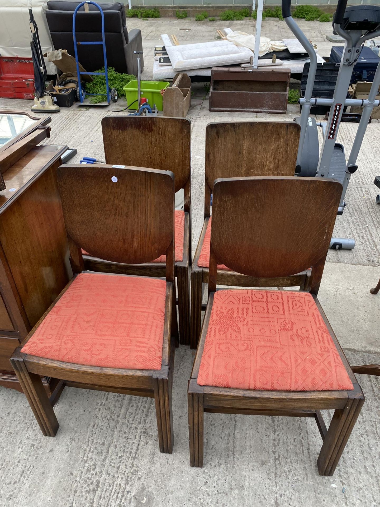 FOUR OAK MID 20TH CENTURY DINING CHAIRS