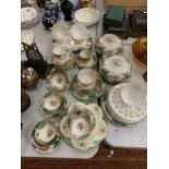 A LARGE QUANTITY OF PARAGON AND GROSVENOR AND ASSOCIATED TEAWARE TO INCLUDE CUPS, SAUCERS, TRIOS,