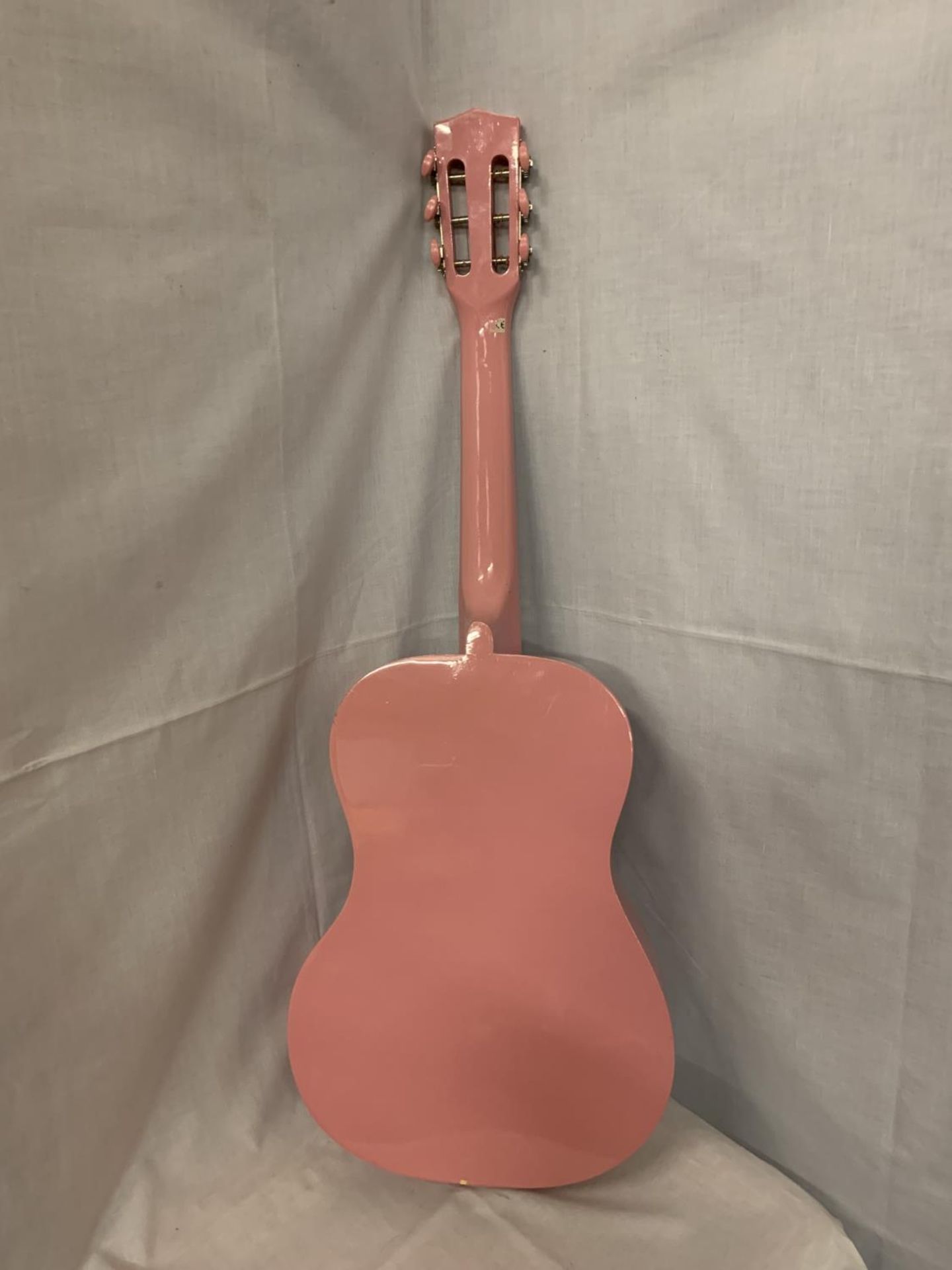 A PINK READY ACE ACCOUSTIC GUITAR - Image 4 of 4