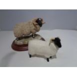 TWO FIGURES, ONE A BESWICK AND A SECOND BORDER FINE ARTS 'BLACKFACE TUP'
