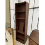 A VICTORIAN OPEN PINE BOOKCASE 25" WIDE