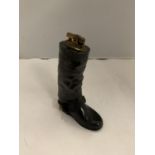 A CIGARETTE LIGHTER IN THE SHAPE OF A RIDING BOOT
