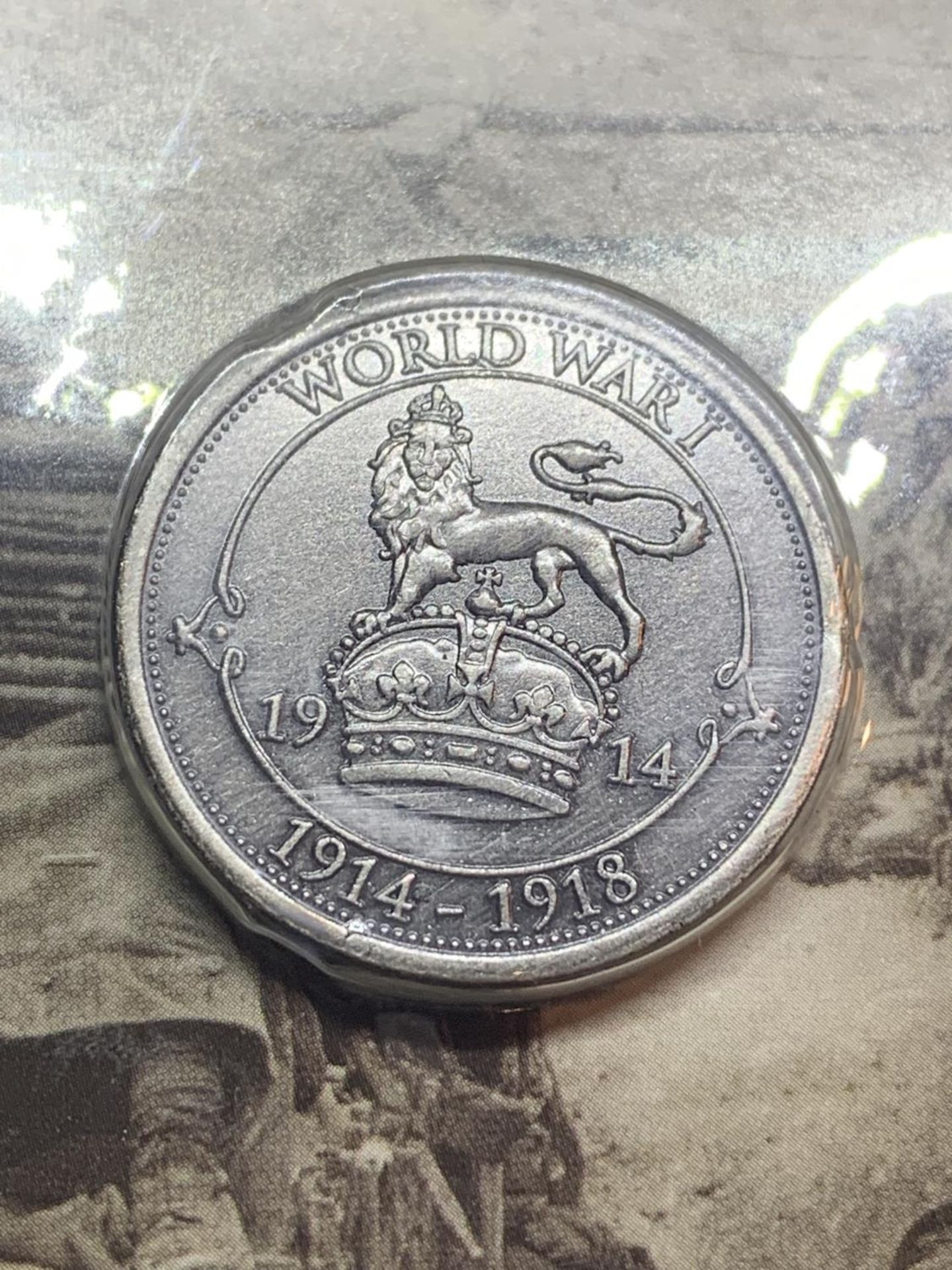 FOUR SILVER PROOF FIRST WORLD WAR COMMEMORATIVE KING'S SHILLINGS - Image 2 of 4
