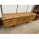 A RETRO TEAK STATEROOM SIDEBOARD, 80.5" WIDE