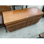 A RETRO TEAK MCINTOSH SIDEBOARD UNIT, 48" WIDE